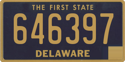 DE license plate 646397