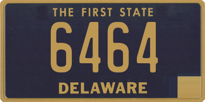 DE license plate 6464