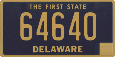 DE license plate 64640