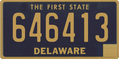 DE license plate 646413