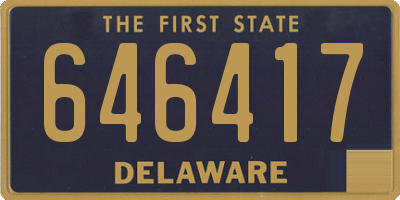 DE license plate 646417