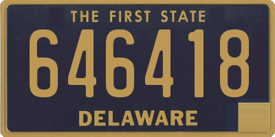 DE license plate 646418