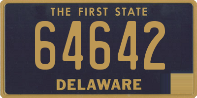 DE license plate 64642