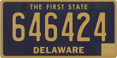 DE license plate 646424