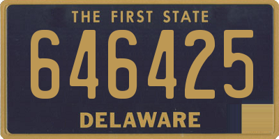 DE license plate 646425