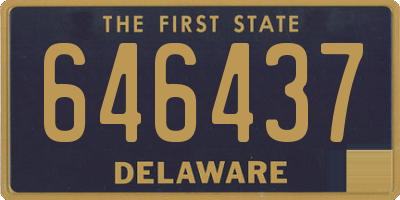DE license plate 646437