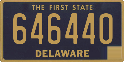 DE license plate 646440