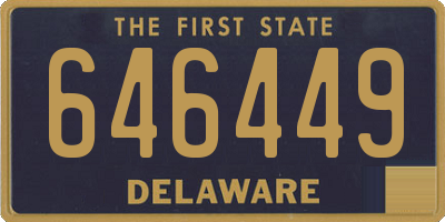 DE license plate 646449