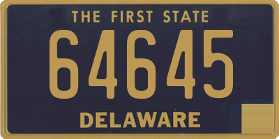 DE license plate 64645