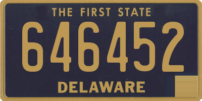 DE license plate 646452