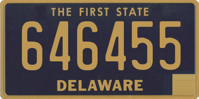 DE license plate 646455