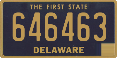 DE license plate 646463