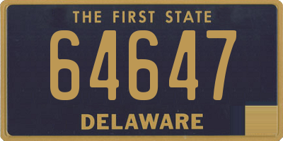 DE license plate 64647