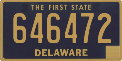 DE license plate 646472