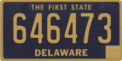 DE license plate 646473