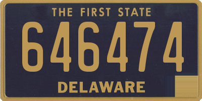 DE license plate 646474