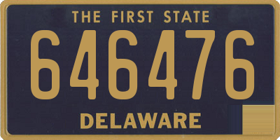DE license plate 646476