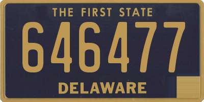DE license plate 646477