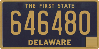 DE license plate 646480