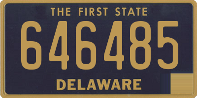 DE license plate 646485