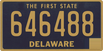 DE license plate 646488