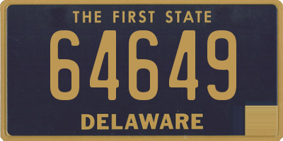 DE license plate 64649