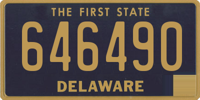 DE license plate 646490