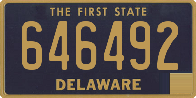 DE license plate 646492