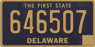 DE license plate 646507
