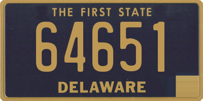 DE license plate 64651