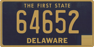 DE license plate 64652