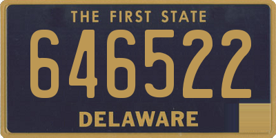 DE license plate 646522