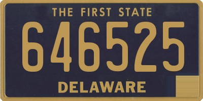 DE license plate 646525