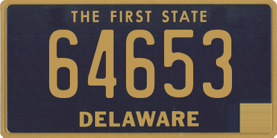 DE license plate 64653
