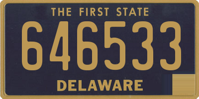 DE license plate 646533