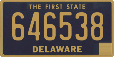 DE license plate 646538