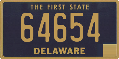 DE license plate 64654