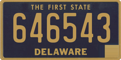 DE license plate 646543