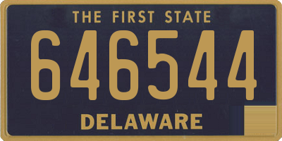 DE license plate 646544