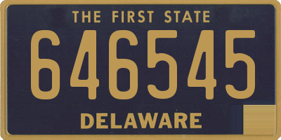 DE license plate 646545