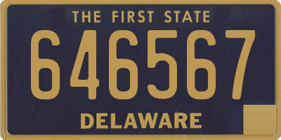 DE license plate 646567