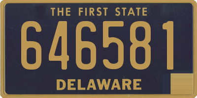DE license plate 646581
