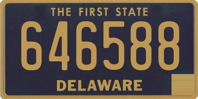 DE license plate 646588
