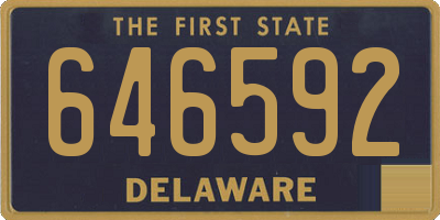 DE license plate 646592