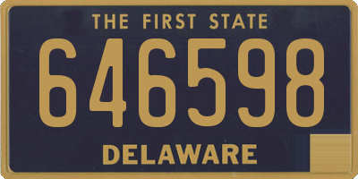DE license plate 646598