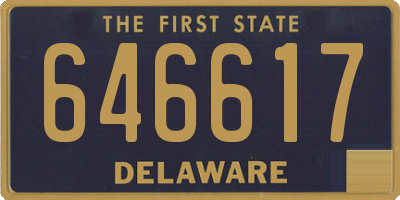 DE license plate 646617