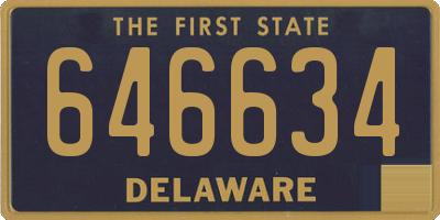 DE license plate 646634