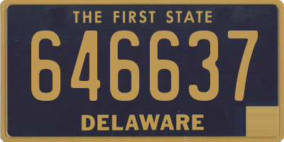 DE license plate 646637
