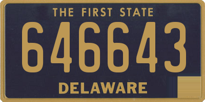 DE license plate 646643