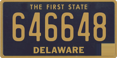 DE license plate 646648